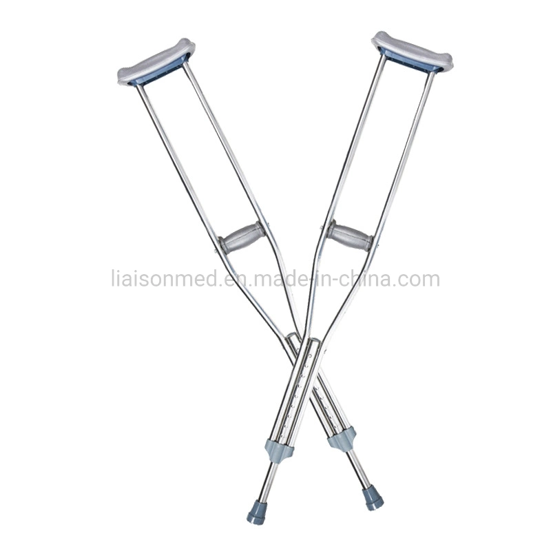 Mn-Gz001 Non-Slip Crutch Rubber Aluminum Arm Walking Single Cane Lightweight Underarm Elbow Height Adjustable