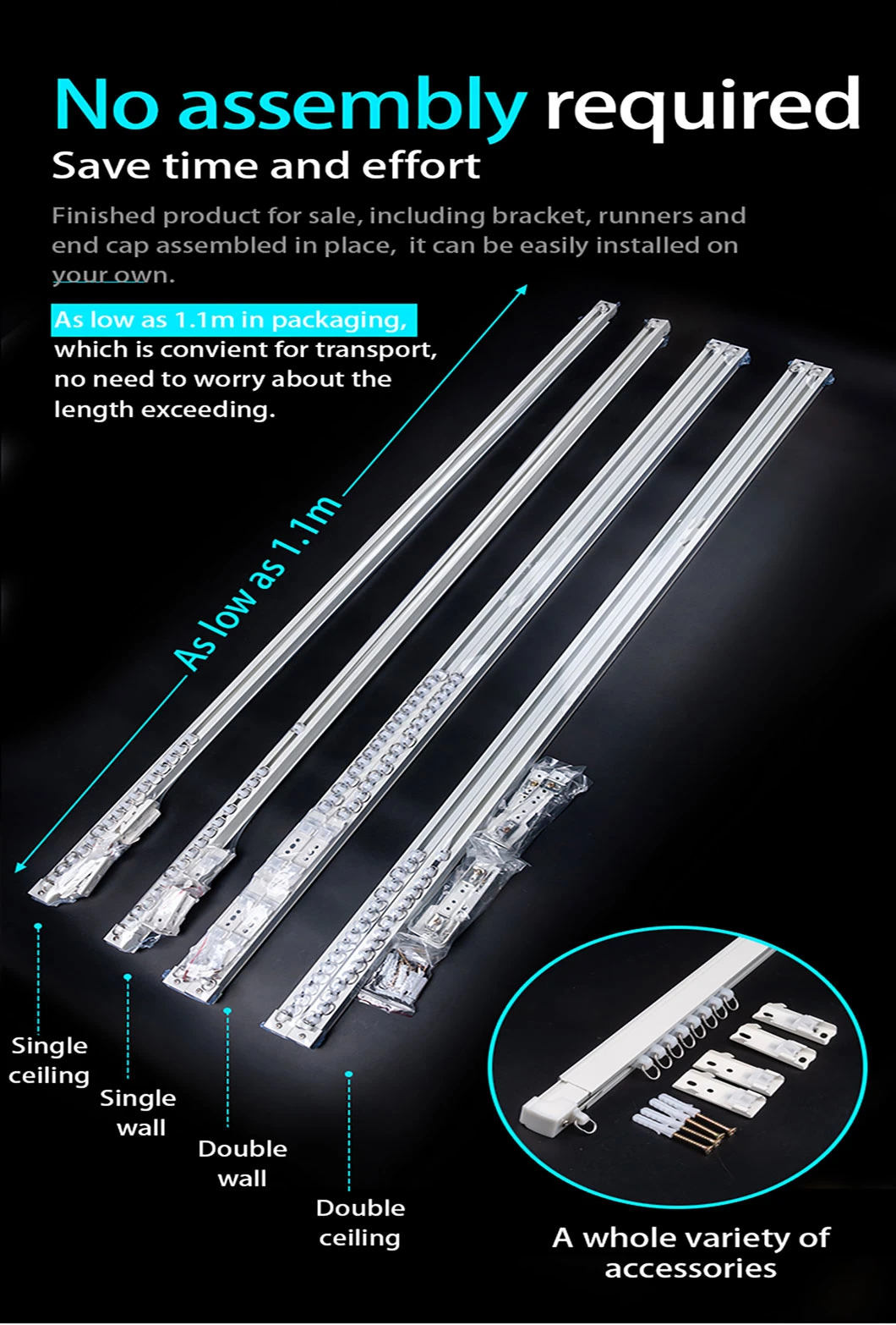 High Quality Free Adjustable Curtain Rod