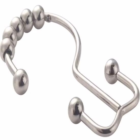 Anéis de cortina de chuveiro de banheiro com clipe de aço inoxidável do fabricante da China