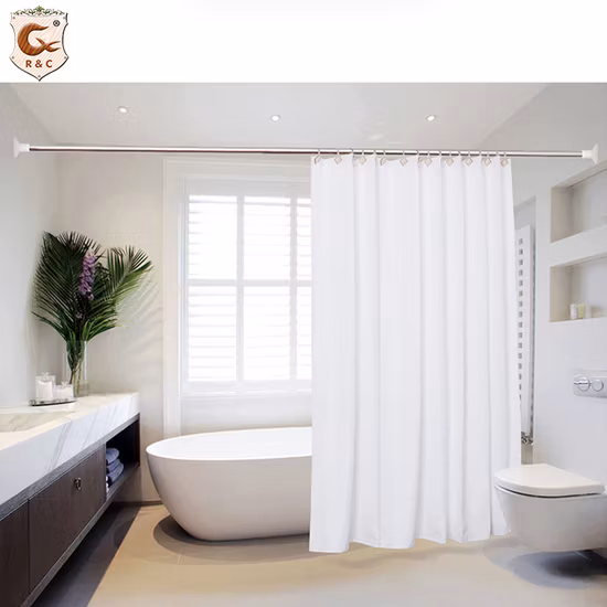 Haste de cortina de chuveiro extensível de metal para hotel