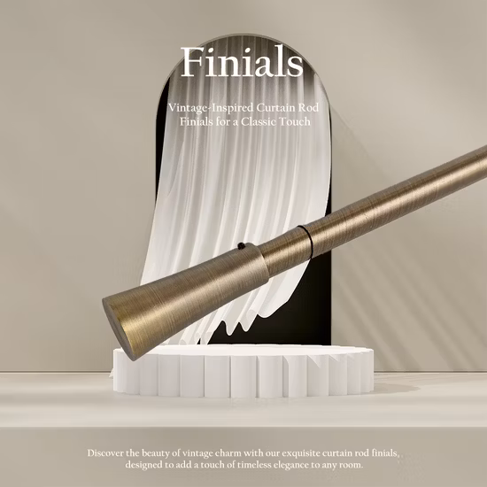 Varões de cortina romanos de tamanho personalizado para sala de estar